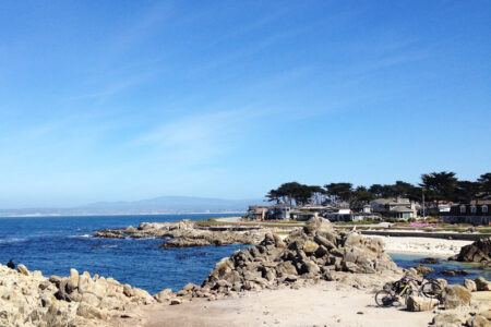 mountain bikes at Monterey Bay
