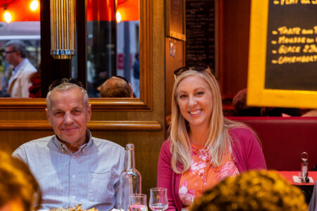 Dinner at a cafe on Avenue de la Bourdonnais
