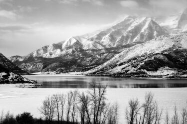 snowy winter scene in Utah